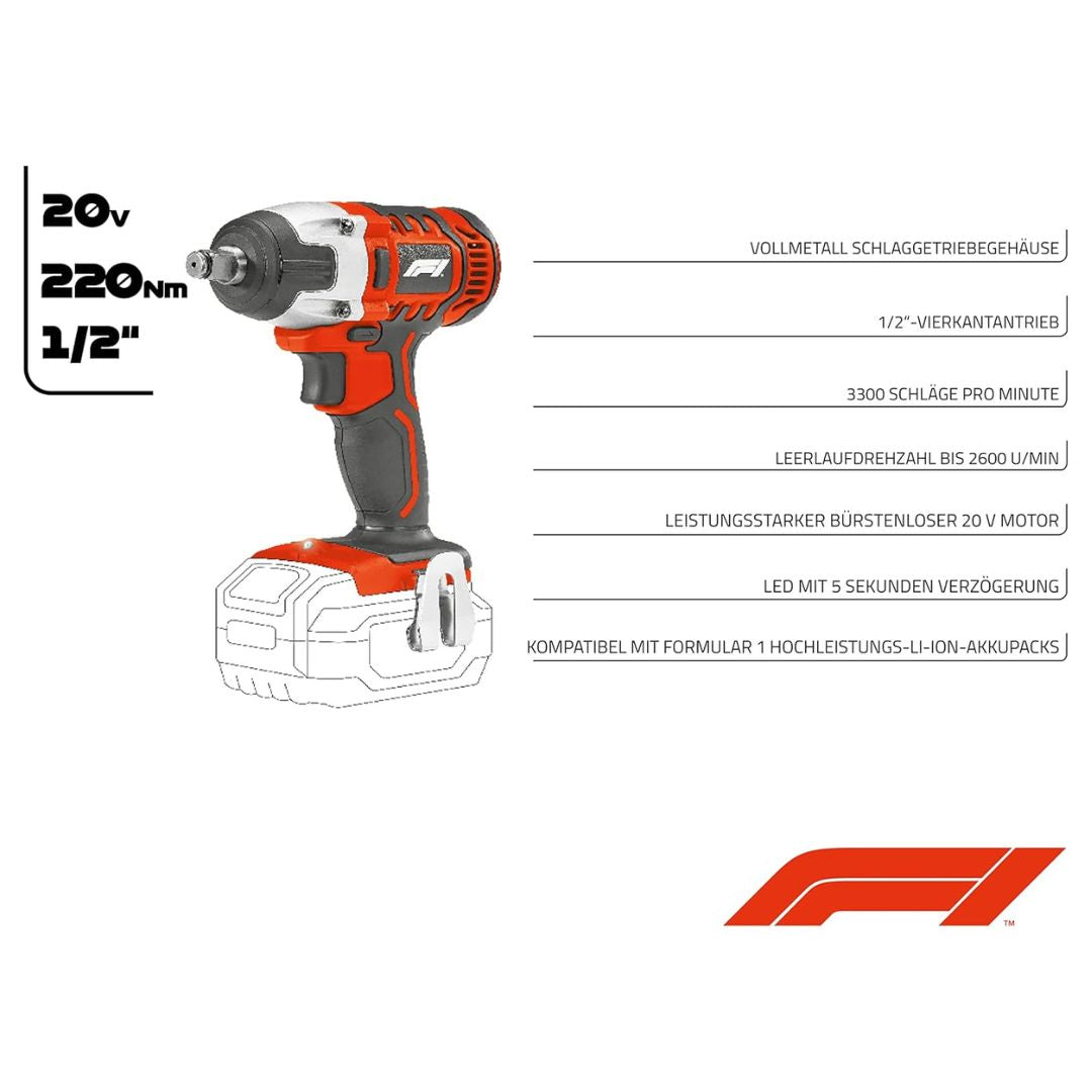Avvitatore a impulsi a batteria Formula 1