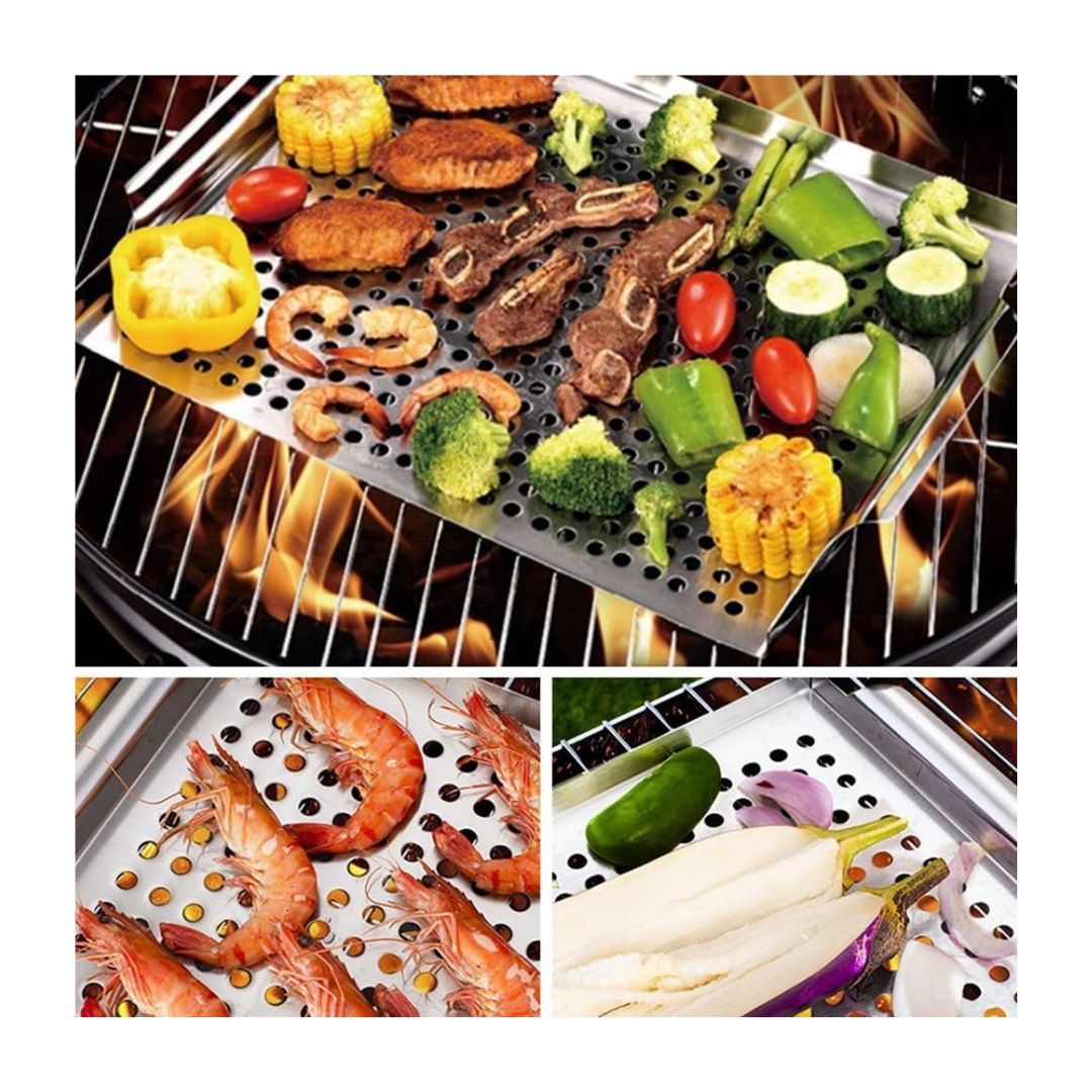 Vassoio barbecue in acciaio inox