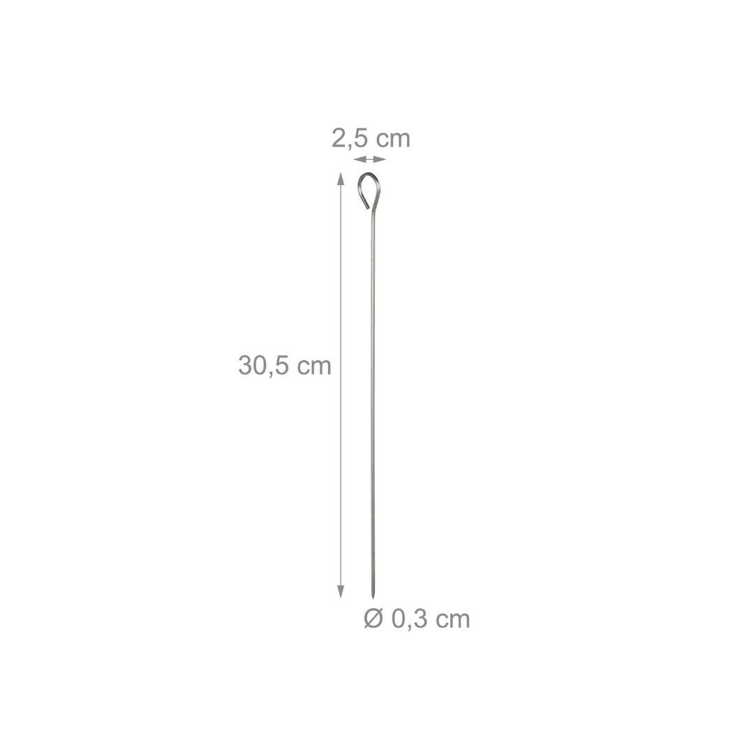 Spiedini acciaio inox per arrosto Kit 30 P.Z.